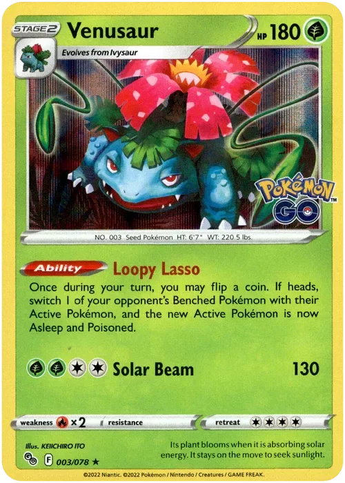 Producto - Venusaur - 003/078 - Pokemon Go - Holo