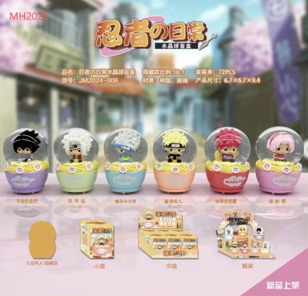 Producto - Caja sorpresa Naruto tipo esfera navideña con luz