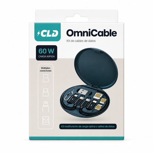 Producto - KIT DE CABLE DE CARGA Y DATOS USB 6 EN 1 60W