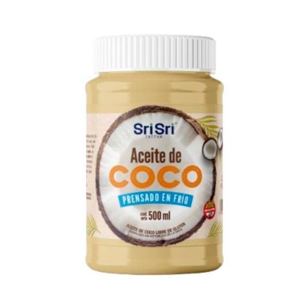 Producto - Aceite de Coco Virgen Prensado en Frio x 500ml  SIN TACC- Sri Sri