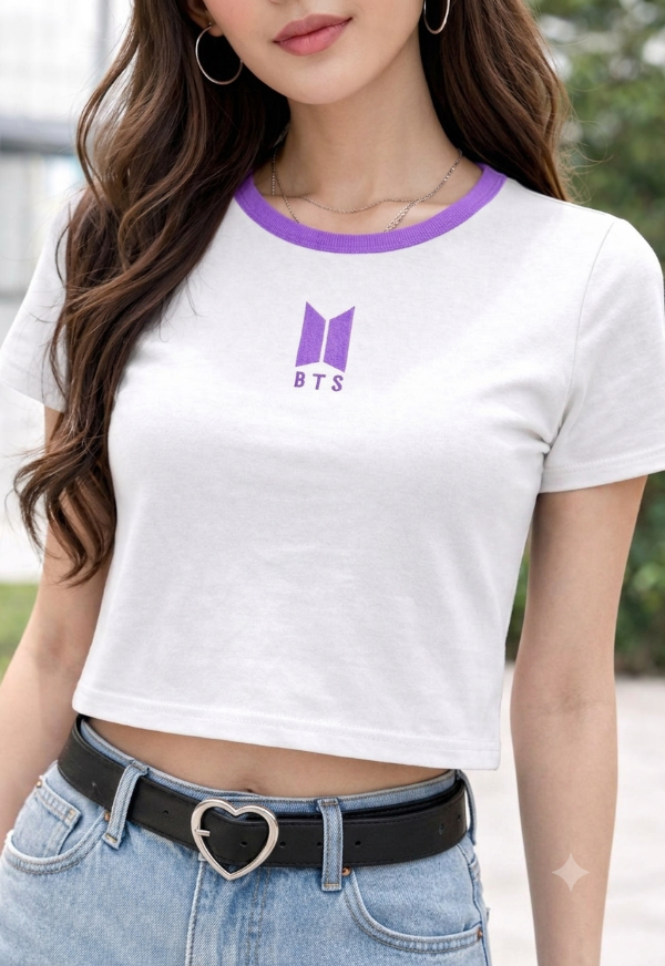 Producto - REMERA BABY TEE BORDADA BTS - 1