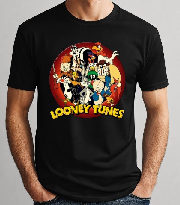 Producto - Remeras negras Unisex Personajes Retro - 6