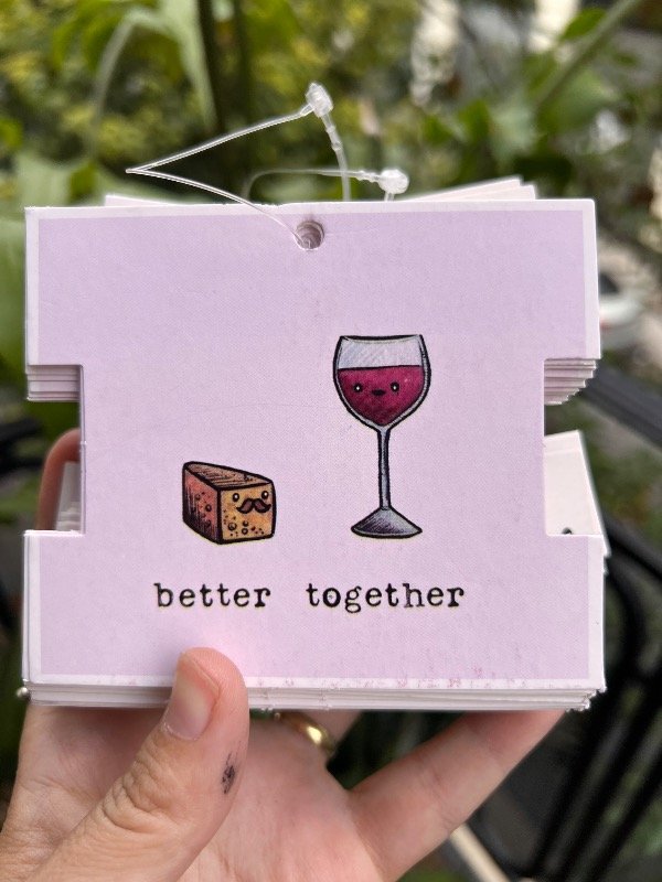 Producto - 10 cartoncitos para pulseras vino