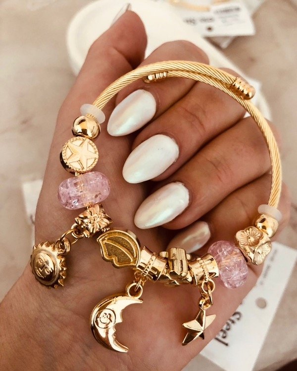 Producto - Pandorita Golden Rosita Bebé Acero