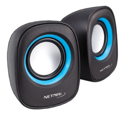 Producto - Parlantes 2.0 -6w -usb powered -black/blue -Netmak (NM-9025B)