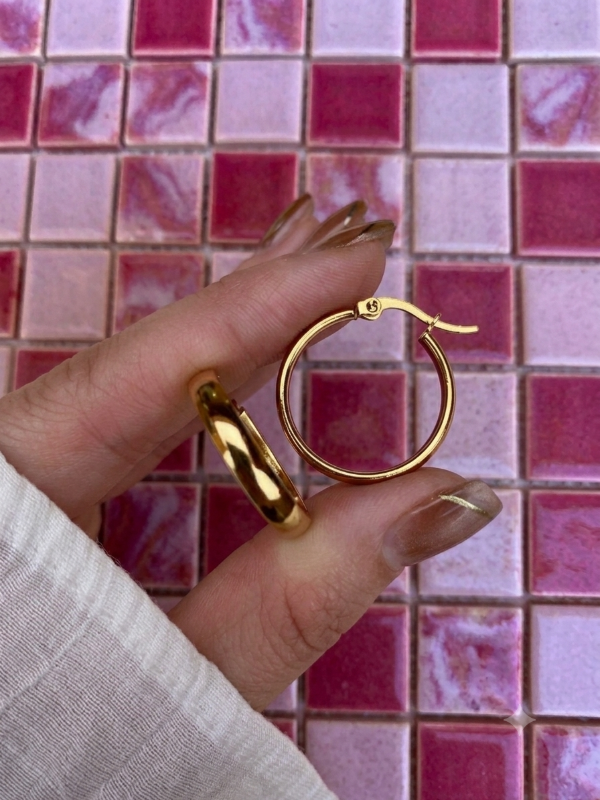 Producto - Aros Basicos argollitas acero dorado