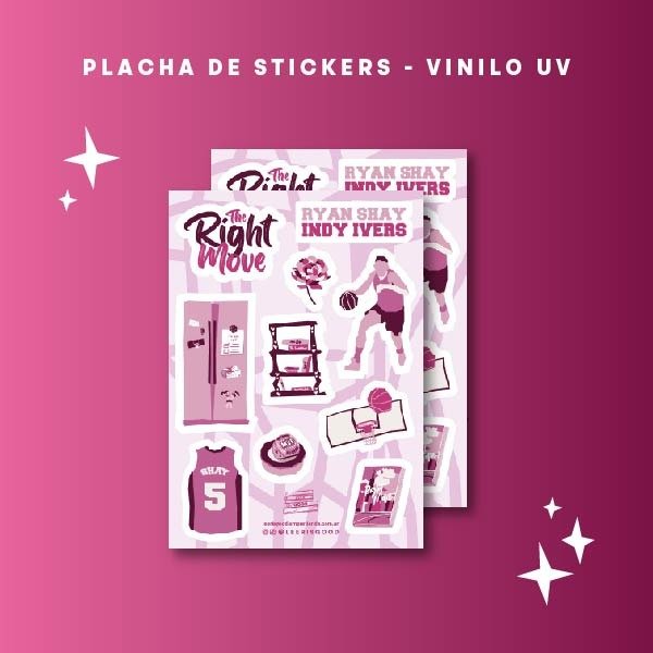 Producto - Planchita stickers VINILO - The Right Move / Jugando fuerte / WINDY CITY SERIES
