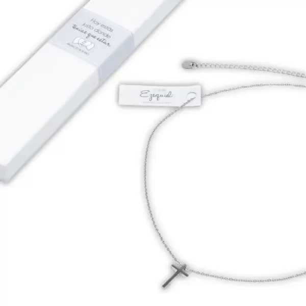 Producto - Collar acero cruz Ezequiel