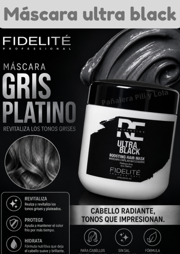 Producto - Máscara fidelite ultra black matizadora