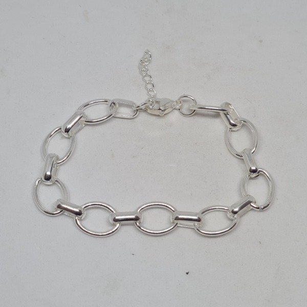 Producto - Pulsera eslabones plateada