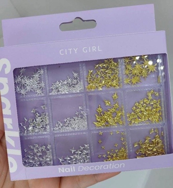 Producto - Box de apliques para uñas Estrellas