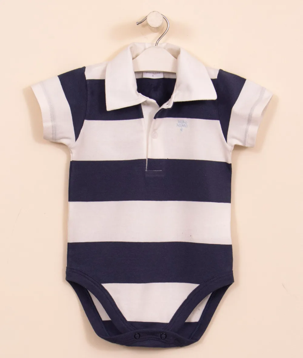 Producto - Body MC polo rayado azul MM