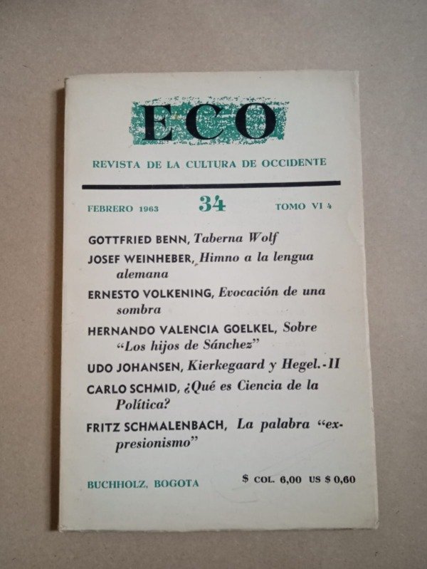 Producto - Eco #34 (Tomo VI-4) - Benn Weinheber Volkening - Febrero 1963
