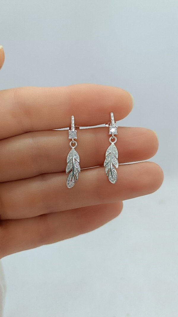 Producto - Aros hojitas con cubic