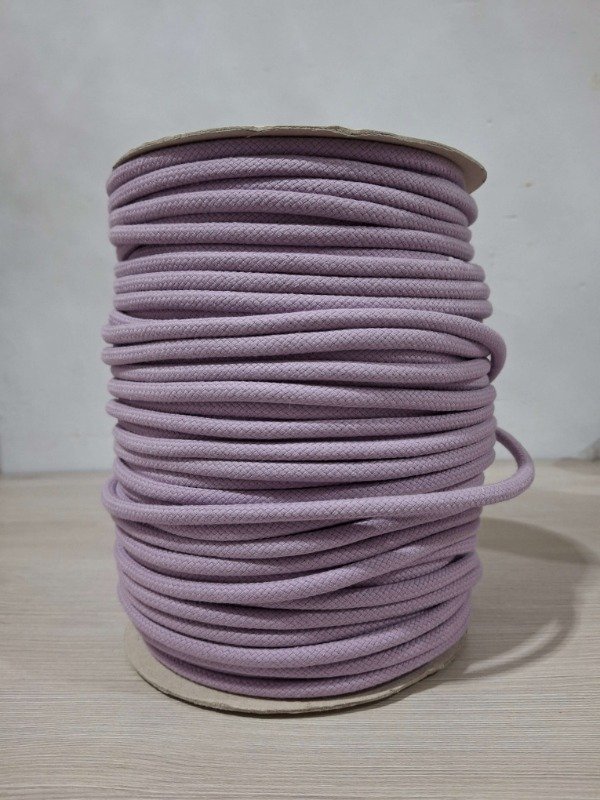 Producto - Cordon de algodón trenzado 6mm  LILA