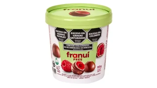 Producto - Franui FREE Frambuesas Bañadas en Chocolate SIN AZUCAR Sin TACC x 150gr VEGANO - 0