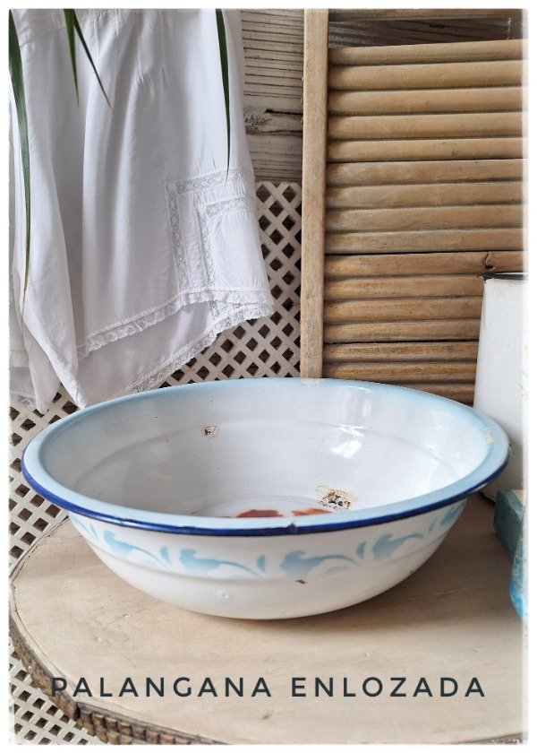 Producto - Palangana enlozada diseño Flor