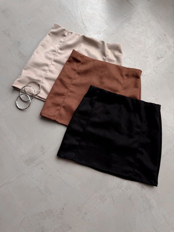 Producto - Mini gamuza con recortes -Negra y choco