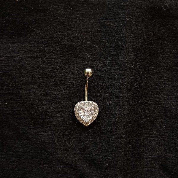 Producto - Piercing ombligo corazón strass