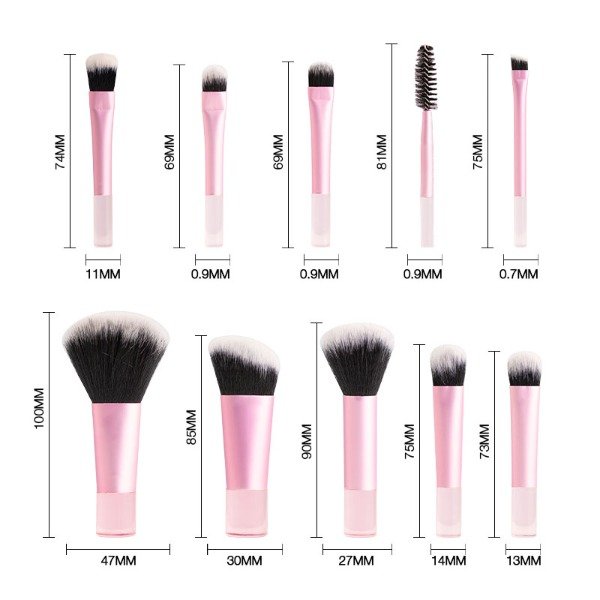 Producto - Set de 10 brochas minis Rosas - 1