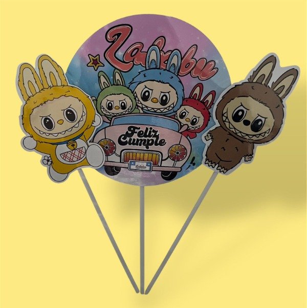 Producto - ADORNO PINCHE SET FELIZ CUMPLE LABUBU CALUMI X3U.