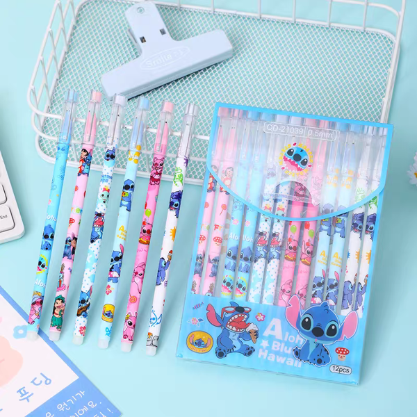 Producto - Set x12 Lapiceras Borrables Stitch