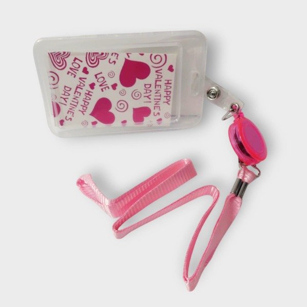 Producto - Portasube/tarjetero Love Rosa