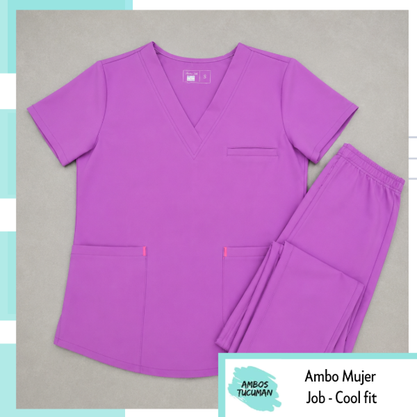 Producto - Ambo Job Lila (cuello v)