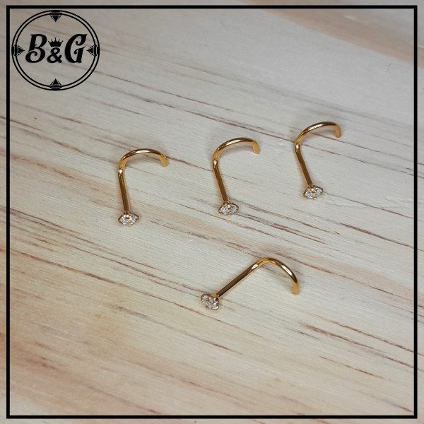 Producto - Nostril Dorado Zircon Strass 3mm Engarzado (UNIDAD)