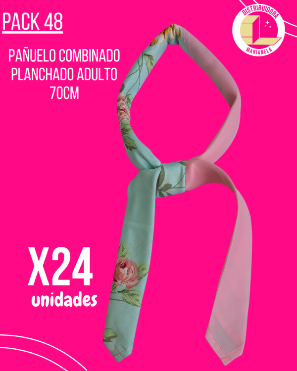 Producto - Pañuelo Combinado Adulto 70 cm - Pack x24 unidades