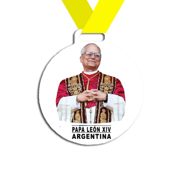 Producto - Medalla Plastica Personalizada visita Papa León XIV #30 - 0