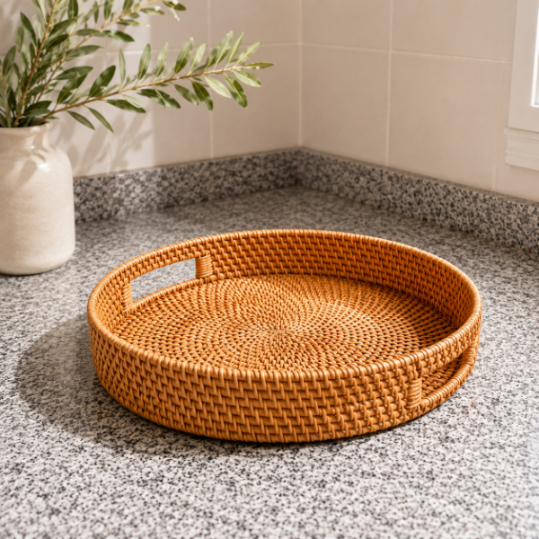Producto - Bandeja Redonda Rattan S - 0