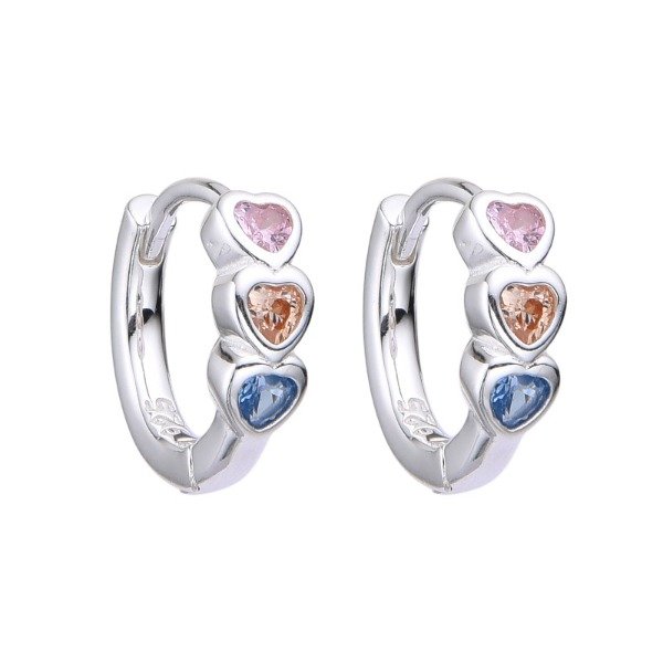 Producto - Aros corazones de colores 12mm