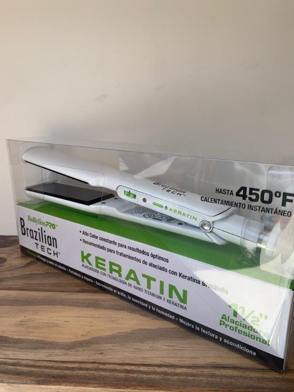 PLANCHA BABYLISS BRAZILIAN PARA CABELLO HUMEDO O SECO - Jr distribuciones