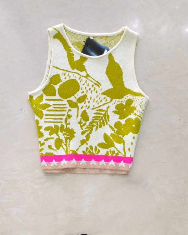 Producto - top tejido flores
