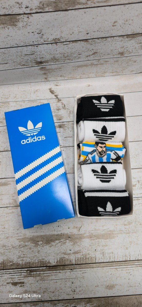 Producto - Caja de 5 pares de medias adidas + messi