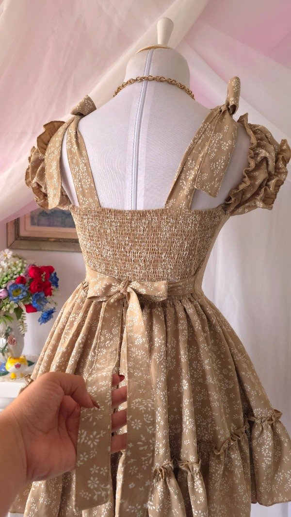 Producto - Vestido Coquette Nadinne Beige! IMPORTADO NUEVO - 4