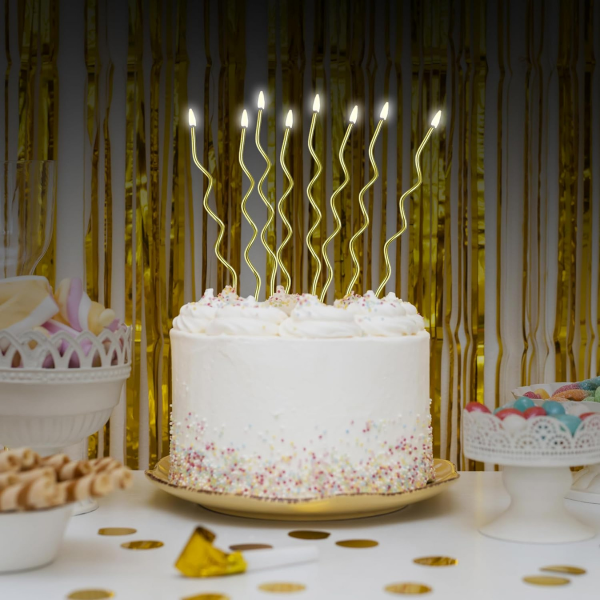 Producto - Velas onduladas Doradas x12