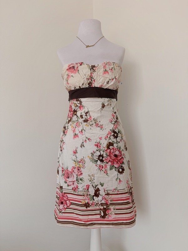 Producto - Vestido Strapless Crema T. S