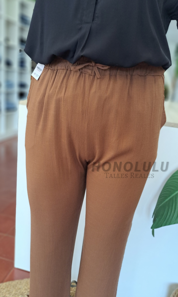 Producto - Pantalón de Lino Marron - 3