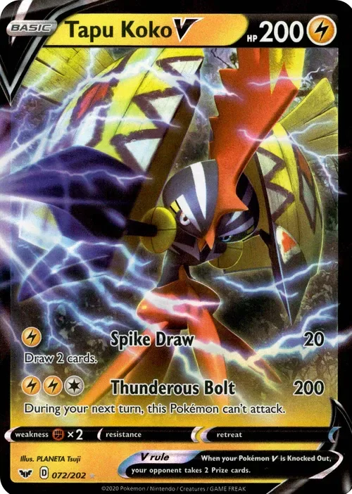Producto - Tapu Koko V - 72/202 - Sword and Shield - Holo
