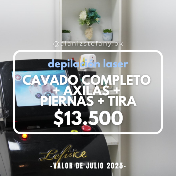 Producto - 1 sesion de  piernas enteras + cavado completo + tira + axilas - VALOR AGOSTO