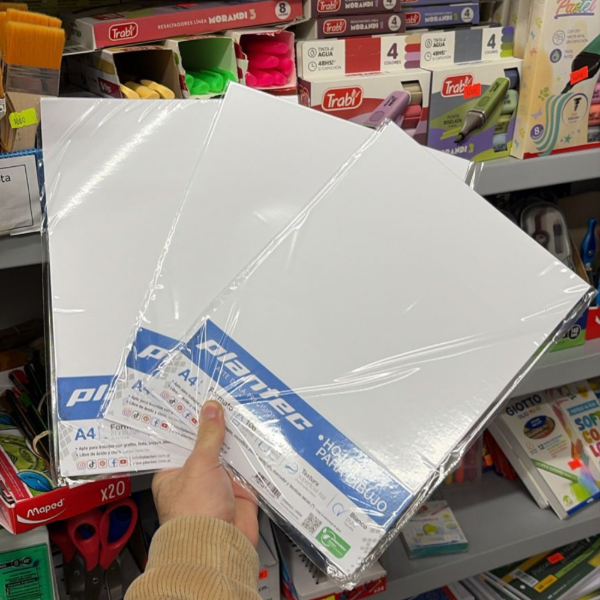 Producto - PAPEL P/DIBUJO PLANTEC 21 X 29.7 CM A4 106 GRS X 10 HS