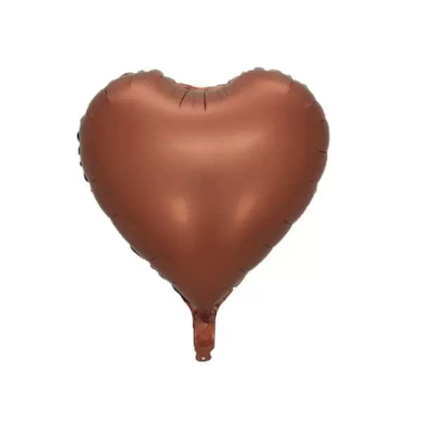 Producto - Globo corazón 10" (25cm) color chocolate x10un