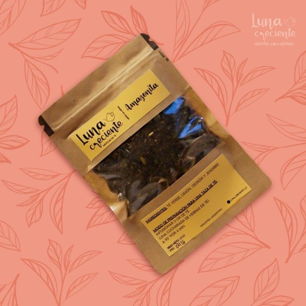 Producto - Amazonita- Té verde,Limón,Cedrón,Jengibre