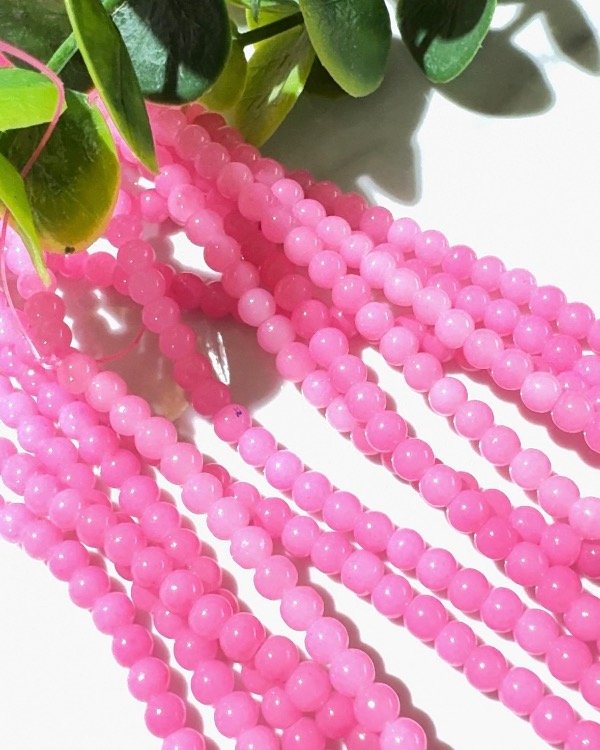 Producto - TIRA PERLA VIDRIO ROSA 4MM