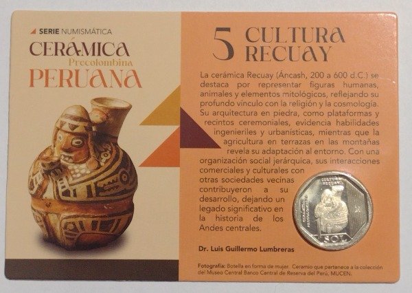 Producto - Perú 1 sol serie "cerámica precolombina"  Blíster (5) Cultura Recuay 2026 - 0