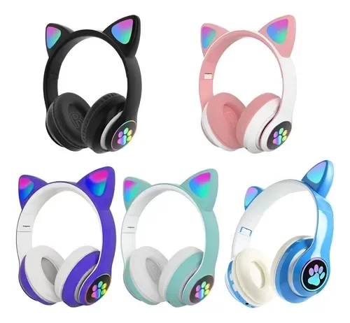 Producto - AURICULAR OREJA DE GATO LUZ RGB