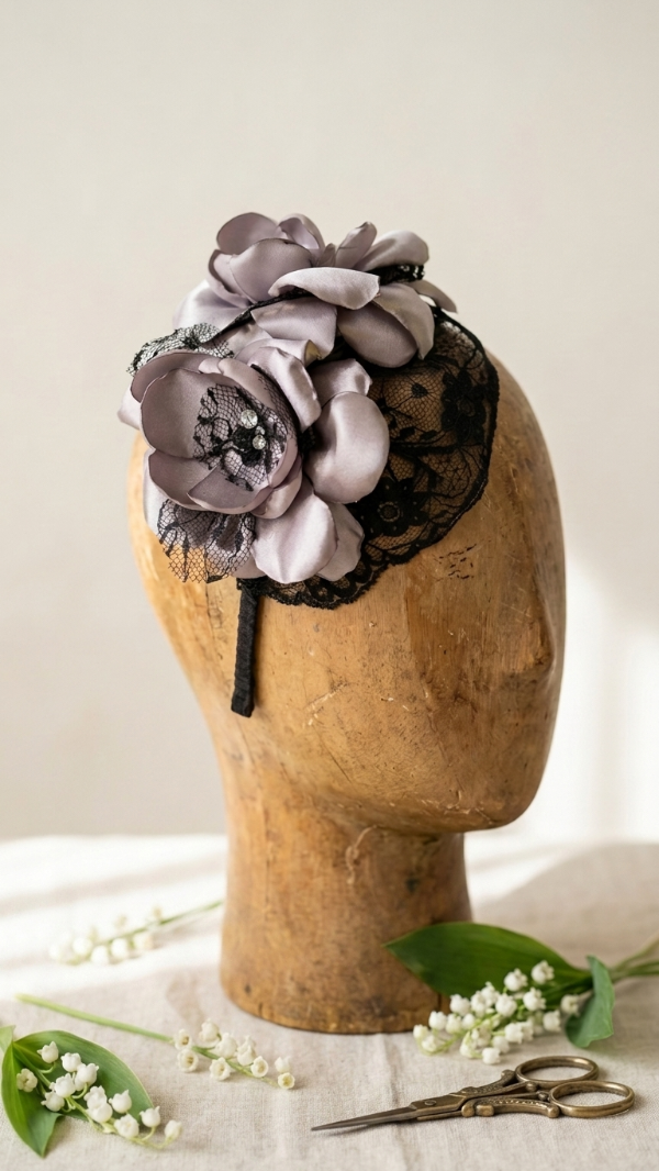 Producto - Fascinator Tocado con Flores - 3