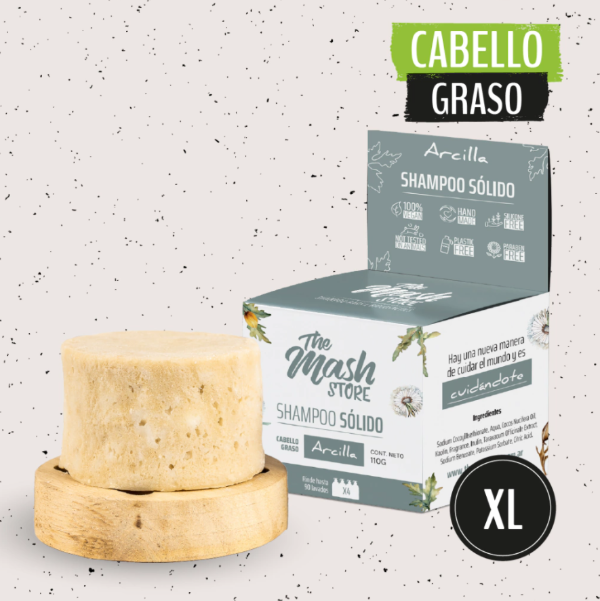 Producto - SHAMPOO SÓLIDO ARCILLA CABELLO GRASO THE MASH STORE x 110 g